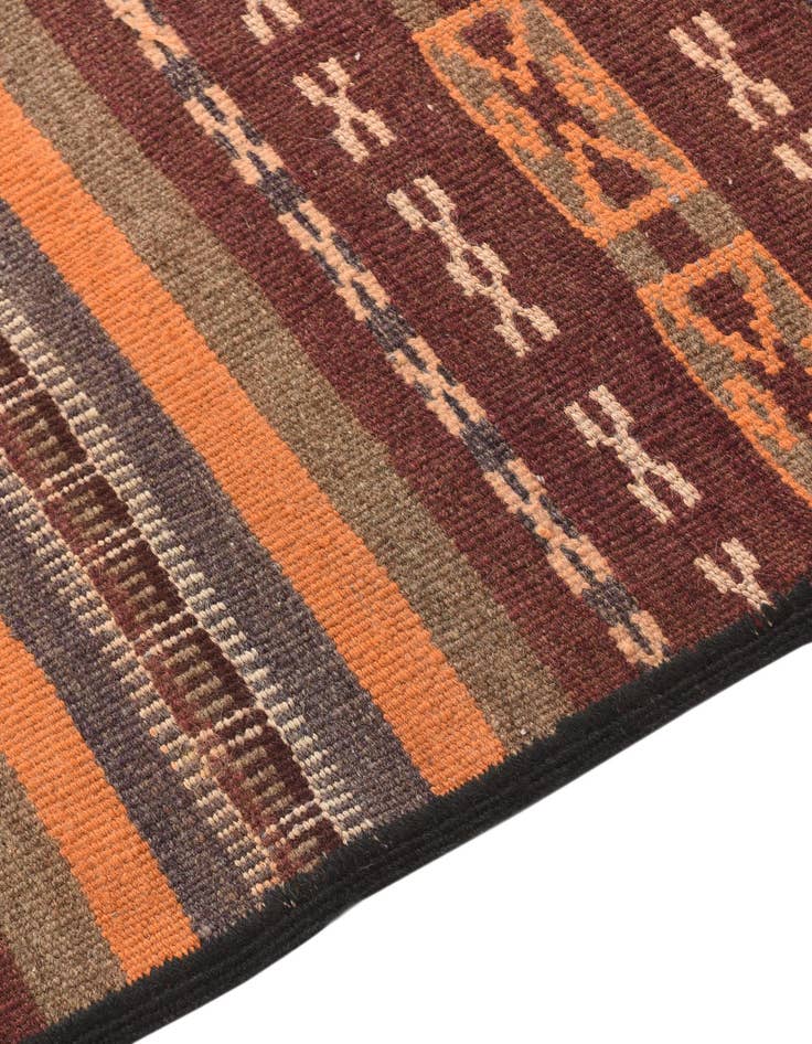 Detail image of  2' 4 x 10' 1  Hand Woven Kilim Fars Wool Runner Rug