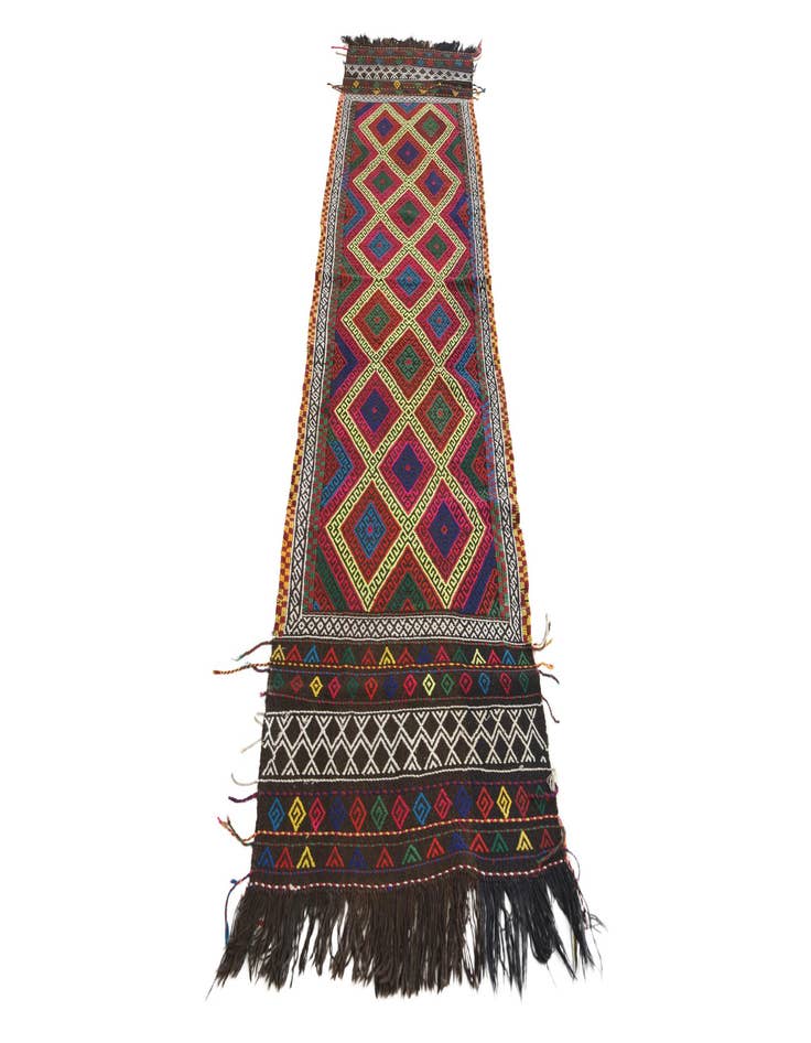 Detail image of  2' 5 x 9' 10  Hand Woven Kilim Fars Wool Runner Rug