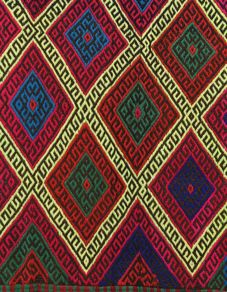 Detail image of  2' 5 x 9' 10  Hand Woven Kilim Fars Wool Runner Rug