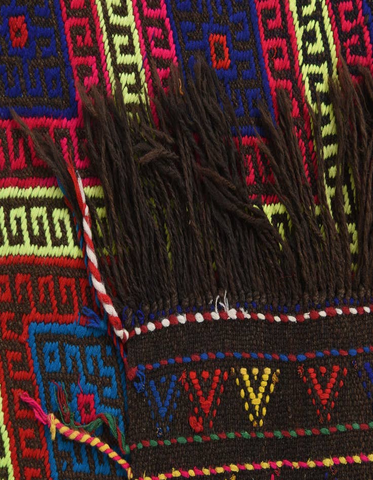 Detail image of  2' 5 x 9' 10  Hand Woven Kilim Fars Wool Runner Rug
