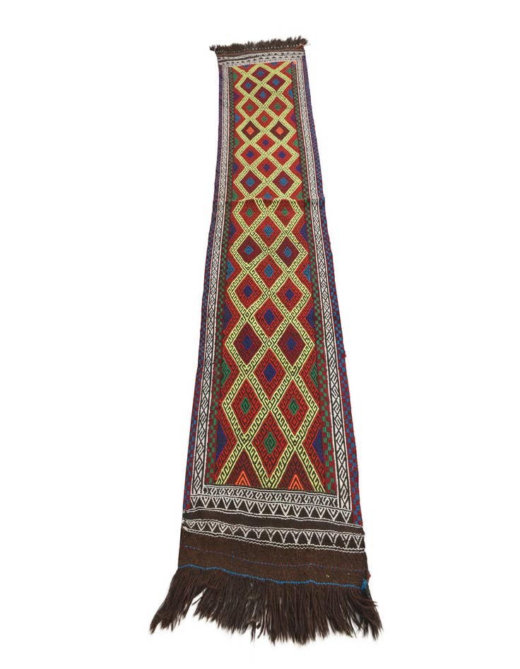 Detail image of  2' x 8' 4  Hand Woven Kilim Fars Wool Runner Rug