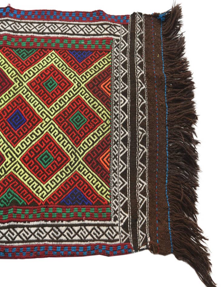 Detail image of  2' x 8' 4  Hand Woven Kilim Fars Wool Runner Rug