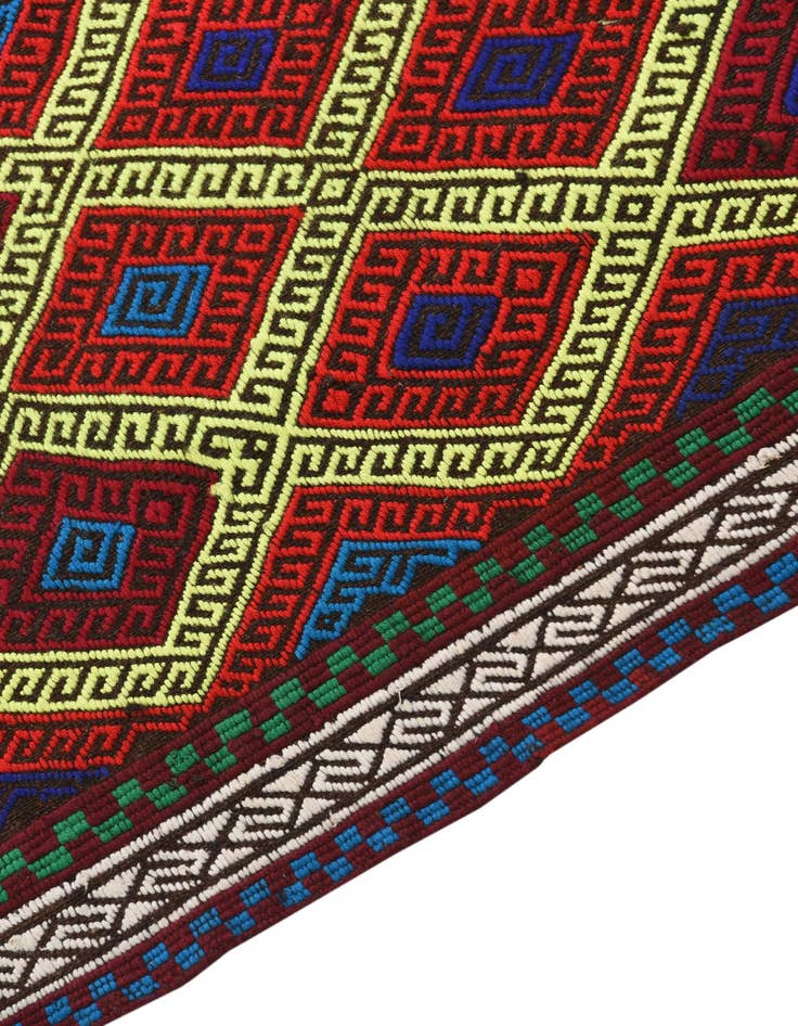 Detail image of  2' x 8' 4  Hand Woven Kilim Fars Wool Runner Rug