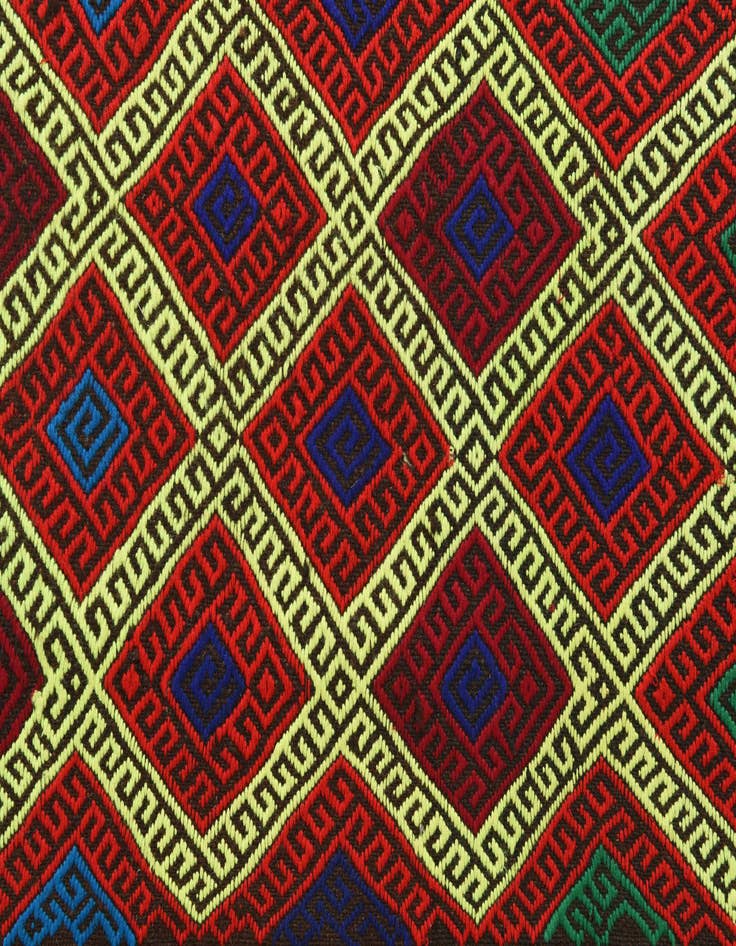 Detail image of  2' x 8' 4  Hand Woven Kilim Fars Wool Runner Rug