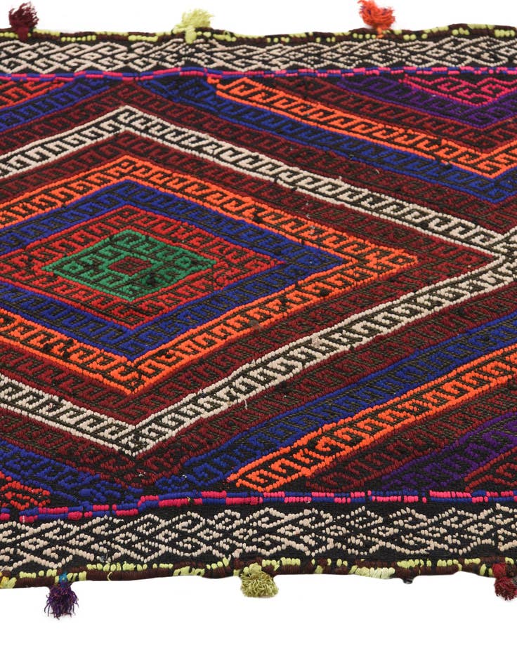 Detail image of  2' 3 x 8' 10  Hand Woven Kilim Fars Wool Runner Rug