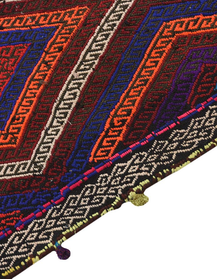 Detail image of  2' 3 x 8' 10  Hand Woven Kilim Fars Wool Runner Rug