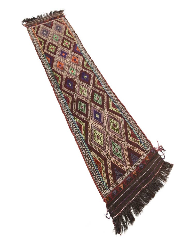 Detail image of  2' 3 x 8' 5  Hand Woven Kilim Fars Wool Runner Rug