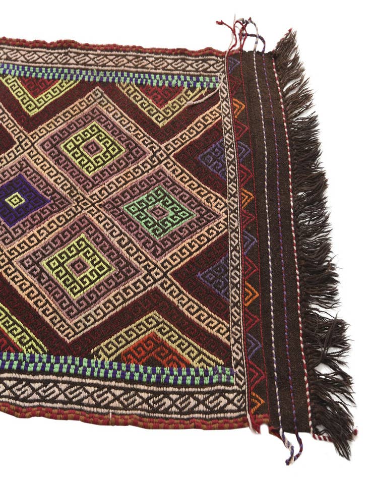 Detail image of  2' 3 x 8' 5  Hand Woven Kilim Fars Wool Runner Rug