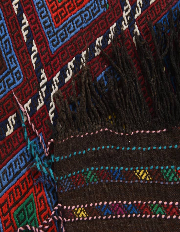 Detail image of  2' 6 x 11'  Hand Woven Kilim Fars Wool Runner Rug