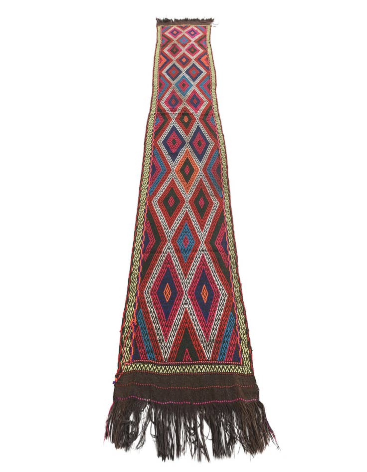 Detail image of  2' 5 x 11' 10  Hand Woven Kilim Fars Wool Runner Rug