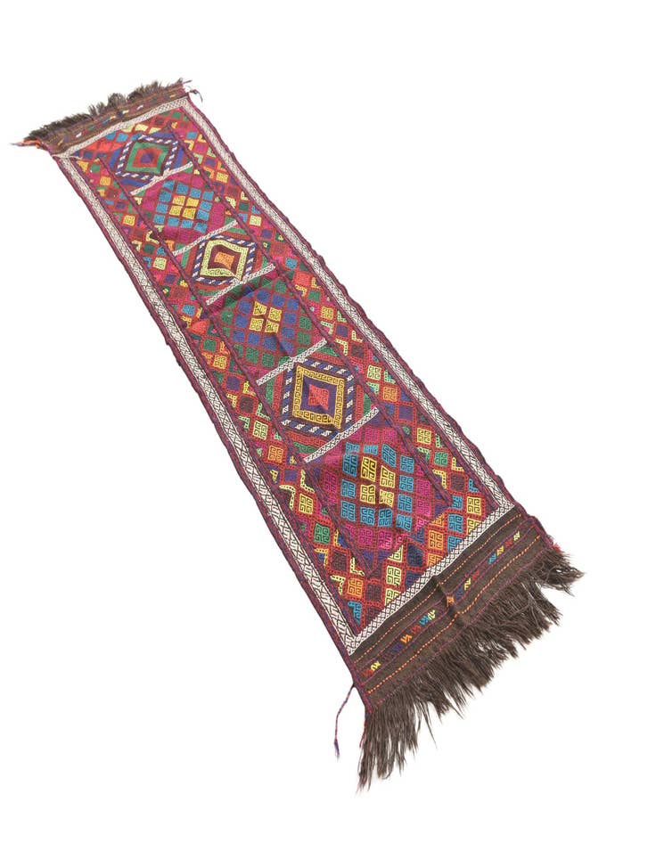 Detail image of  2' 2 x 8'  Hand Woven Kilim Fars Wool Runner Rug