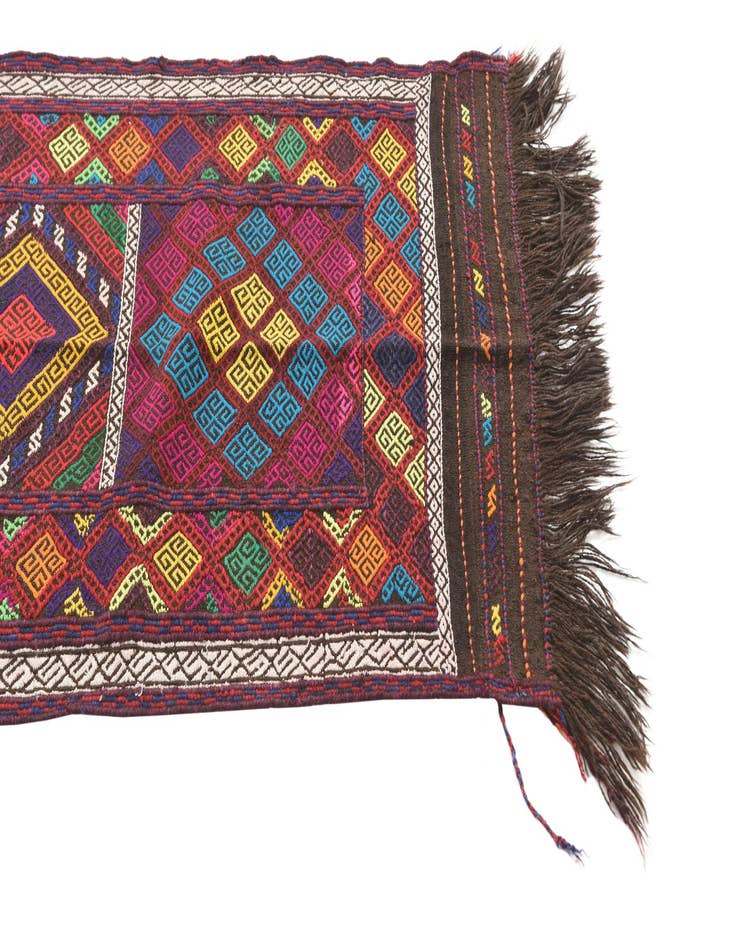 Detail image of  2' 2 x 8'  Hand Woven Kilim Fars Wool Runner Rug