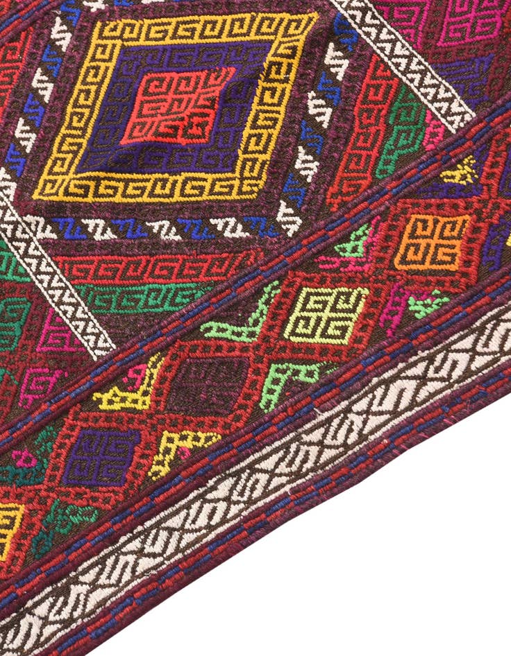 Detail image of  2' 2 x 8'  Hand Woven Kilim Fars Wool Runner Rug