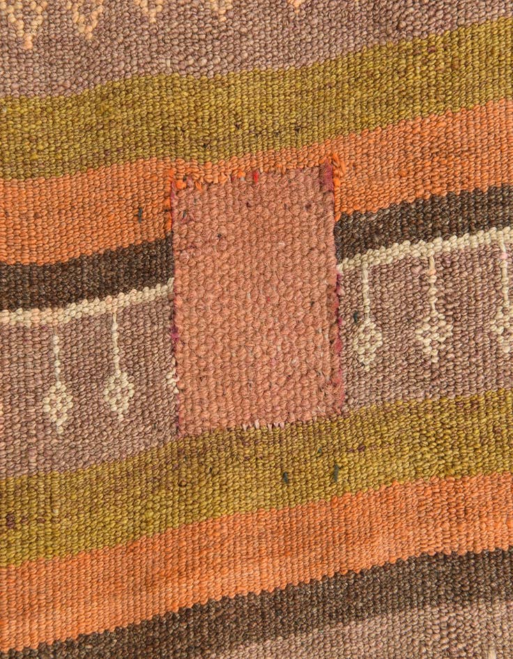 Detail image of  4' 1 x 12' 1  Hand Woven Kilim Fars Wool Runner Rug