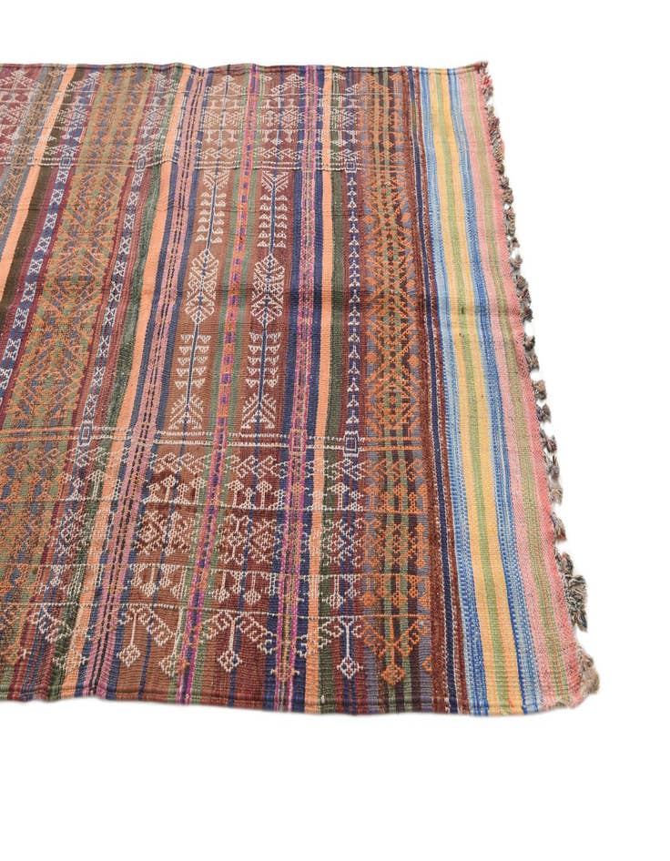 Detail image of  4' 1 x 14'  Hand Woven Kilim Fars Wool Runner Rug