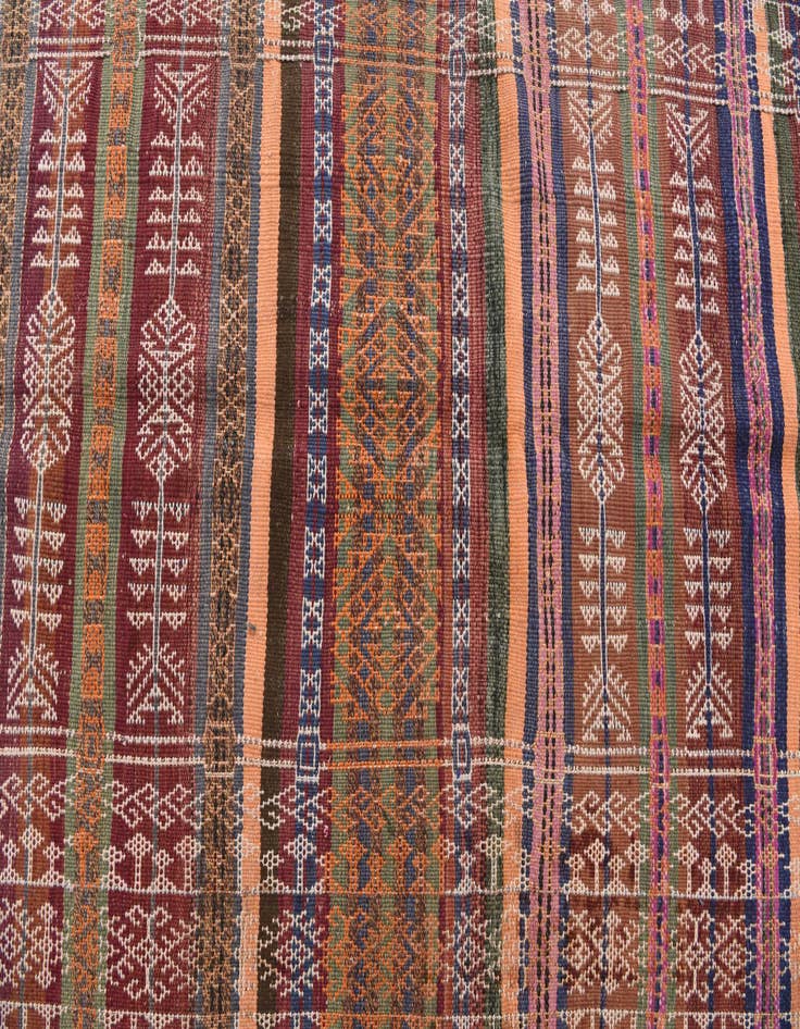 Detail image of  4' 1 x 14'  Hand Woven Kilim Fars Wool Runner Rug