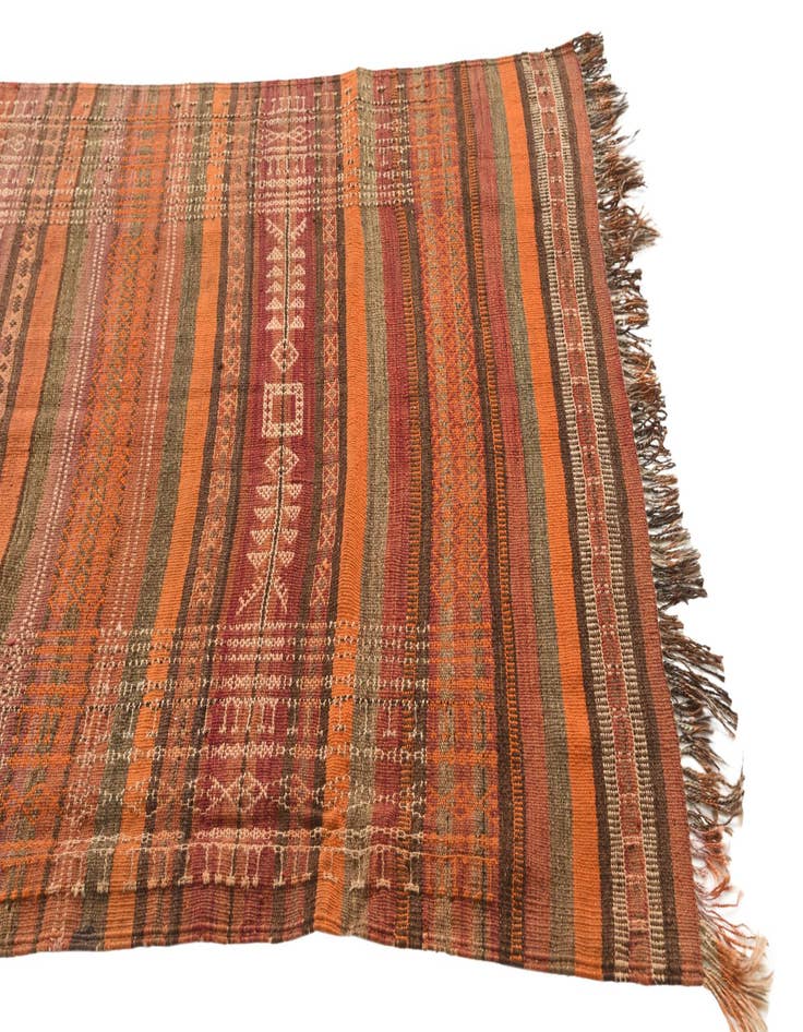 Detail image of  4' 3 x 10' 9  Hand Woven Kilim Fars Wool Runner Rug