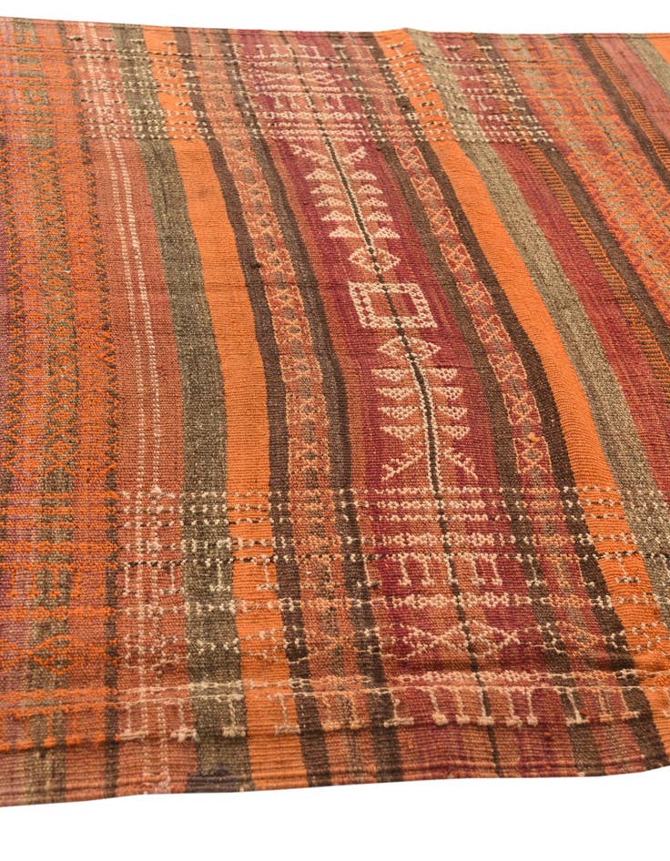 Detail image of  4' 3 x 10' 9  Hand Woven Kilim Fars Wool Runner Rug
