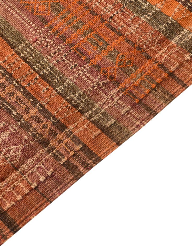 Detail image of  4' 3 x 10' 9  Hand Woven Kilim Fars Wool Runner Rug