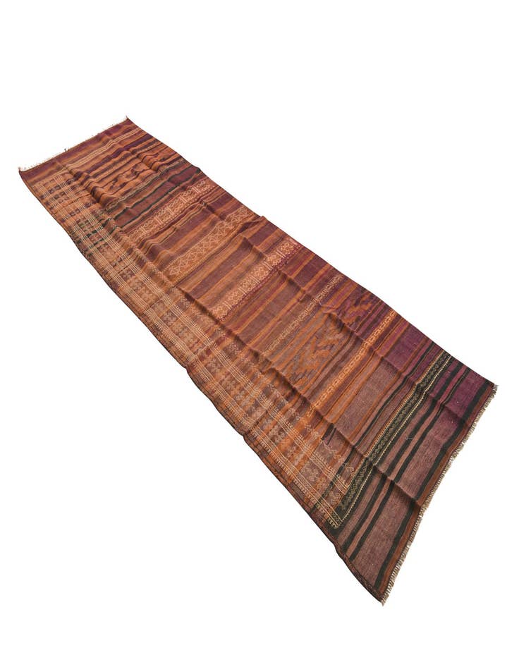 Detail image of  3' 7 x 11' 8  Hand Woven Kilim Fars Wool Runner Rug