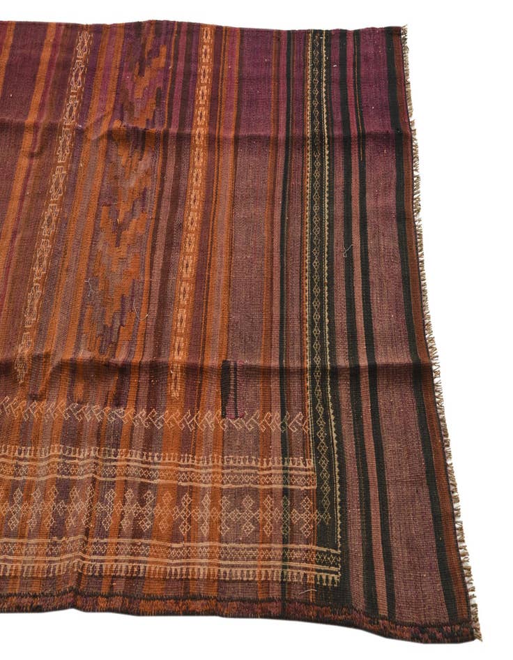 Detail image of  3' 7 x 11' 8  Hand Woven Kilim Fars Wool Runner Rug