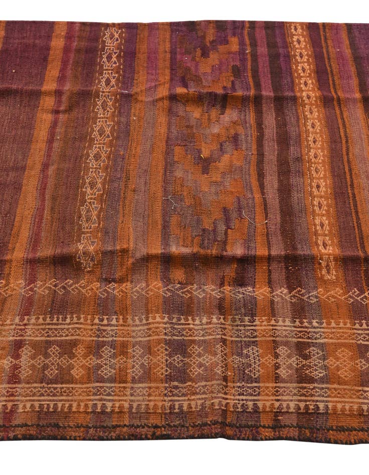 Detail image of  3' 7 x 11' 8  Hand Woven Kilim Fars Wool Runner Rug
