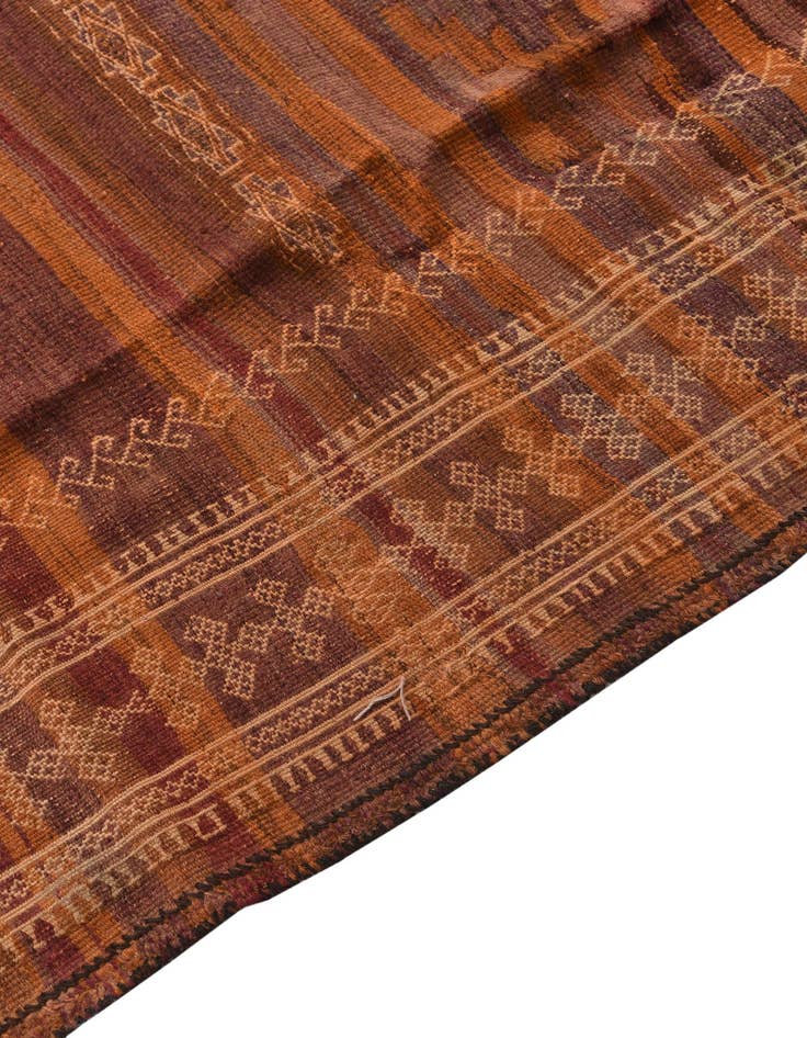 Detail image of  3' 7 x 11' 8  Hand Woven Kilim Fars Wool Runner Rug