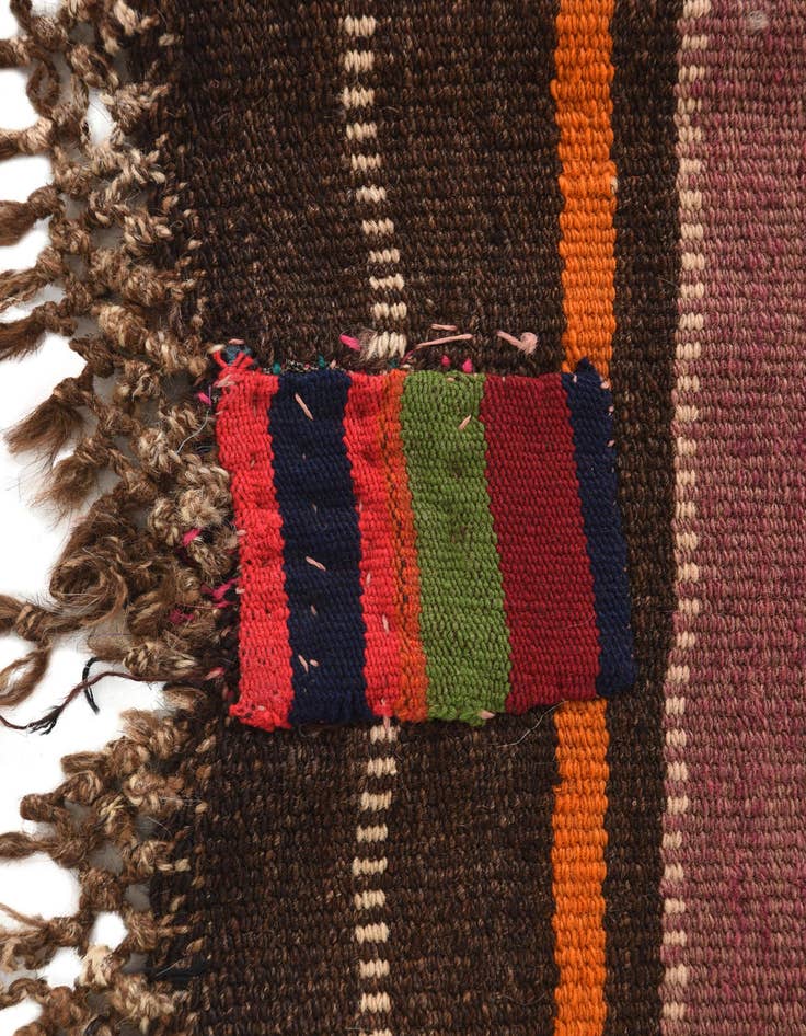 Detail image of  4' 8 x 12' 1  Hand Woven Kilim Fars Wool Runner Rug