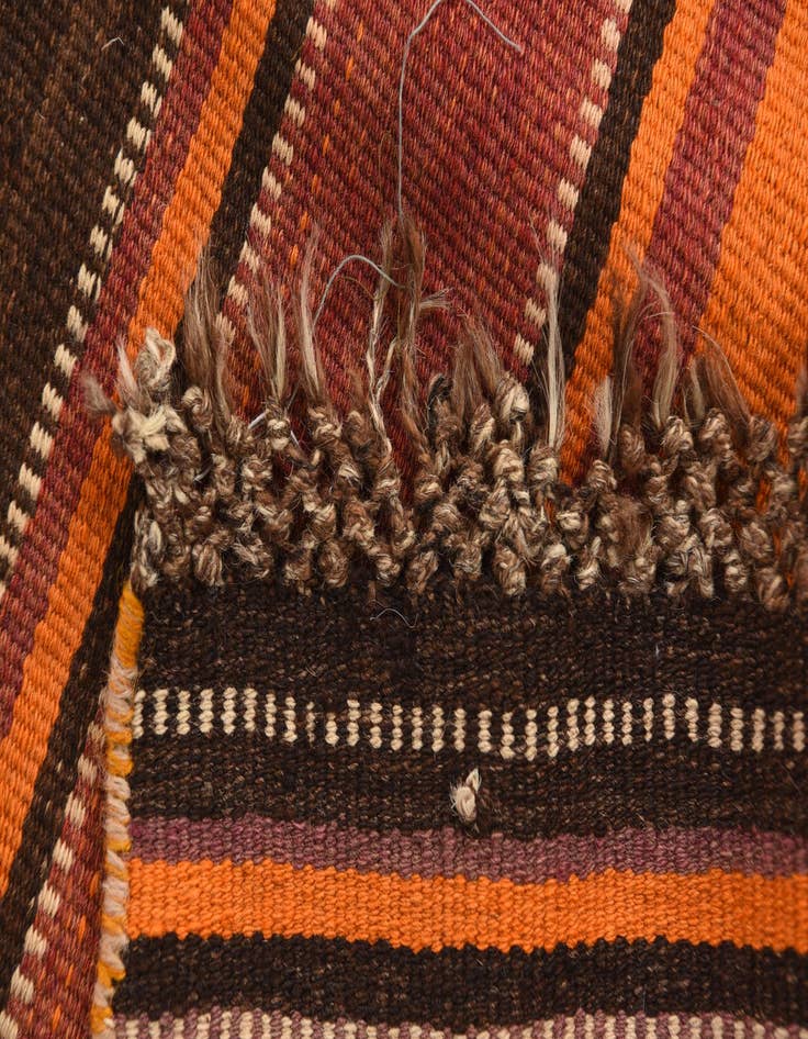 Detail image of  4' 8 x 12' 1  Hand Woven Kilim Fars Wool Runner Rug