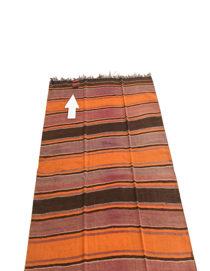 Detail image of  4' 8 x 12' 1  Hand Woven Kilim Fars Wool Runner Rug