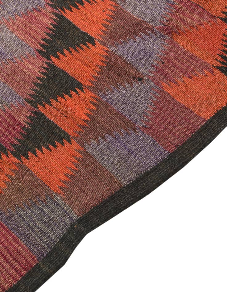 Detail image of  3' 8 x 10'  Hand Woven Kilim Fars Wool Runner Rug
