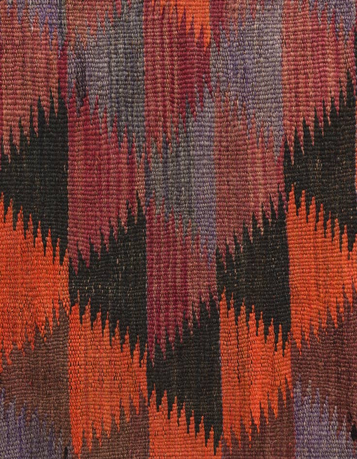 Detail image of  3' 8 x 10'  Hand Woven Kilim Fars Wool Runner Rug