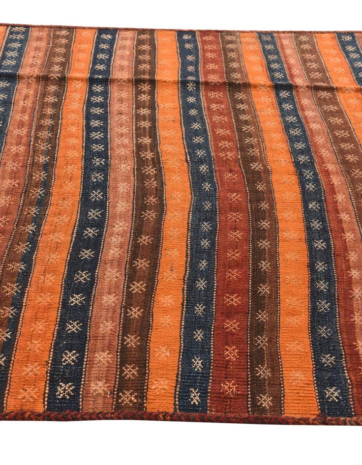 Detail image of  4' 8 x 12' 2  Hand Woven Kilim Fars Wool Runner Rug