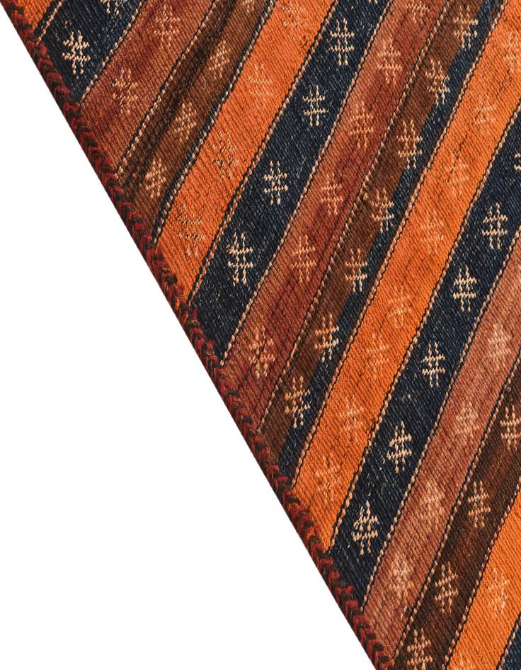 Detail image of  4' 8 x 12' 2  Hand Woven Kilim Fars Wool Runner Rug