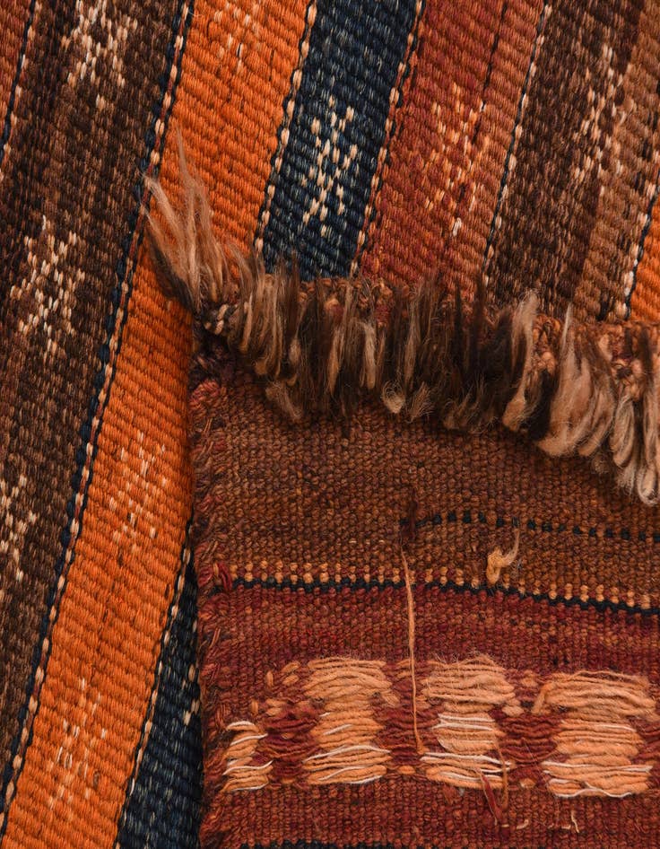 Detail image of  4' 8 x 12' 2  Hand Woven Kilim Fars Wool Runner Rug