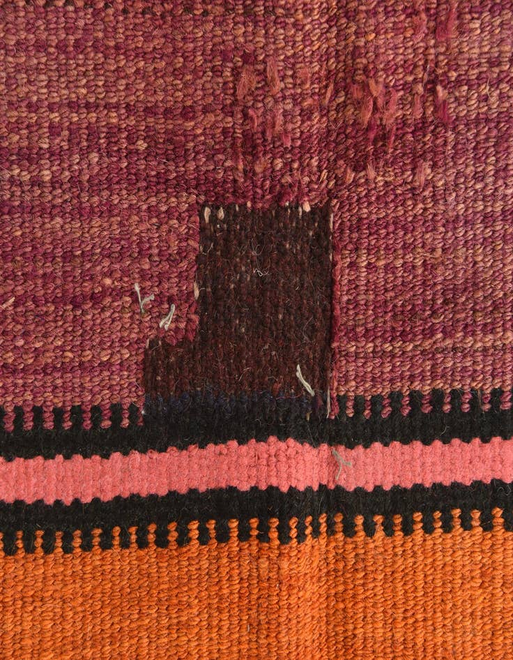 Detail image of  6' 3 x 9' 4  Hand Woven Kilim Fars Wool Runner Rug