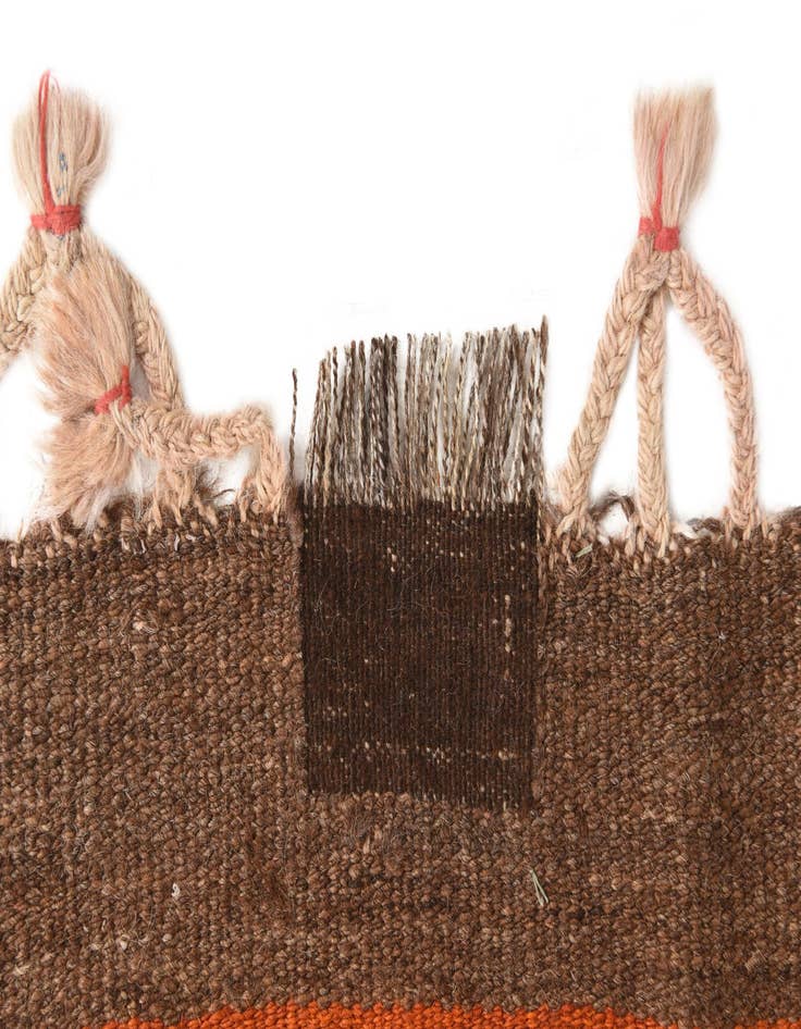 Detail image of  6' 3 x 9' 4  Hand Woven Kilim Fars Wool Runner Rug