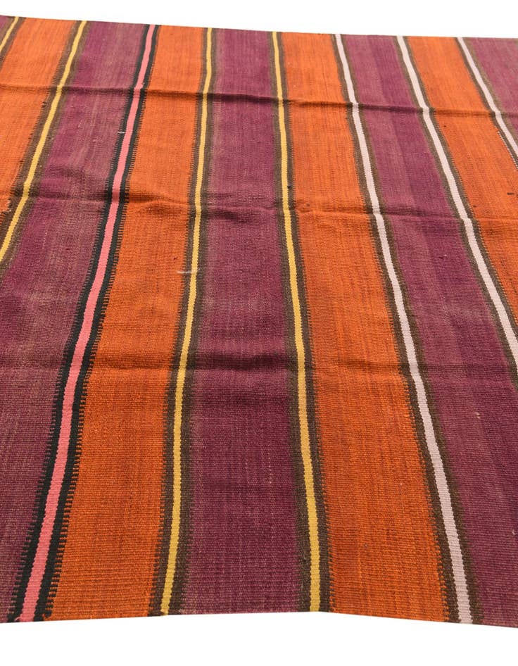 Detail image of  6' 3 x 9' 4  Hand Woven Kilim Fars Wool Runner Rug