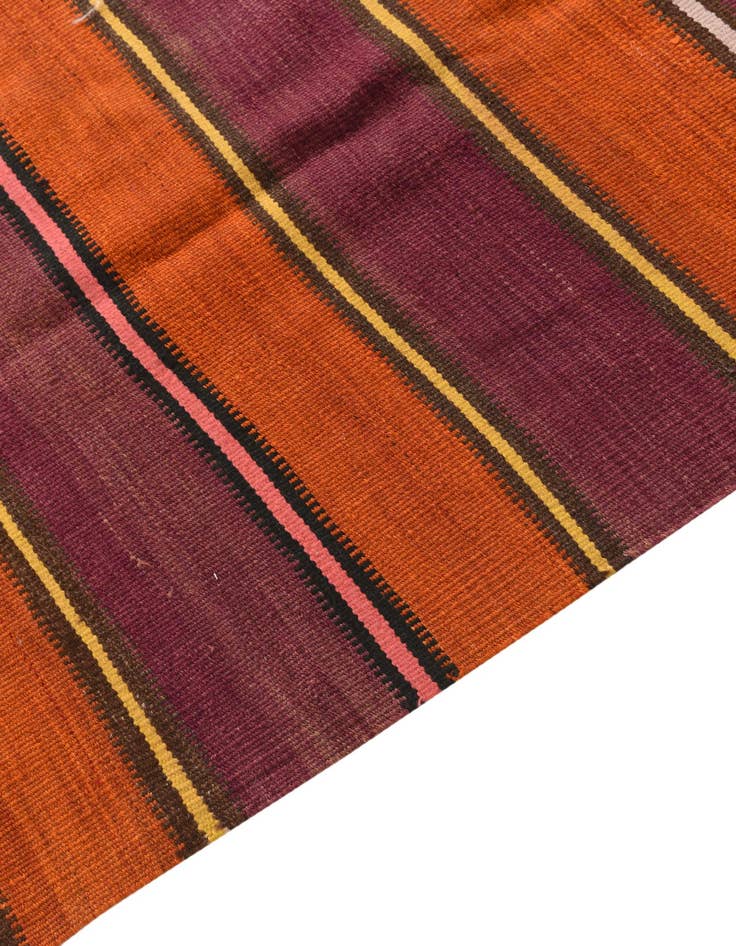 Detail image of  6' 3 x 9' 4  Hand Woven Kilim Fars Wool Runner Rug