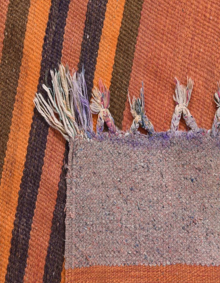 Detail image of  4' 2 x 13' 4  Hand Woven Kilim Fars Wool Runner Rug