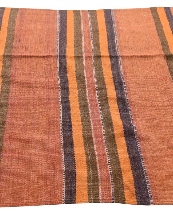 Detail image of  4' 2 x 13' 4  Hand Woven Kilim Fars Wool Runner Rug