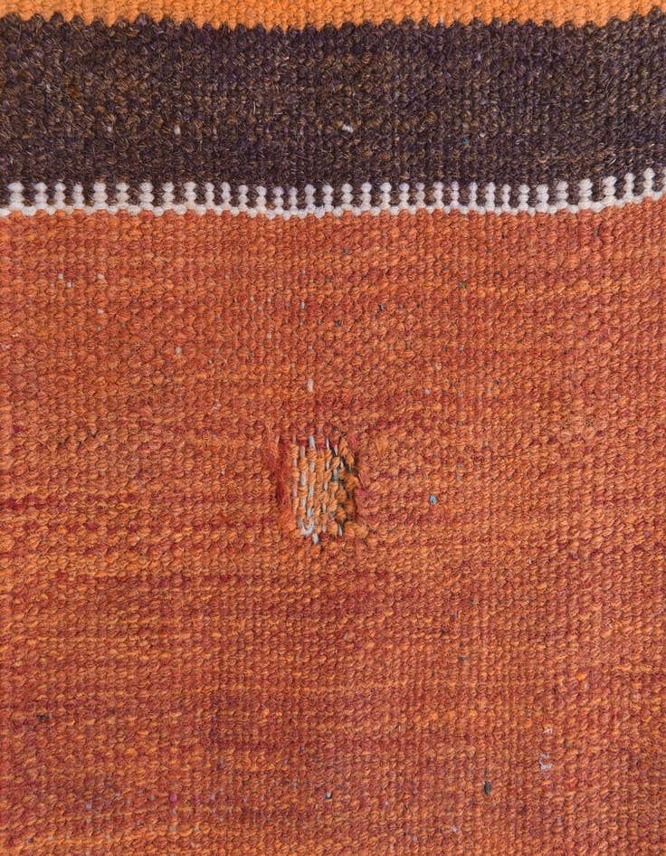 Detail image of  4' 2 x 13' 4  Hand Woven Kilim Fars Wool Runner Rug