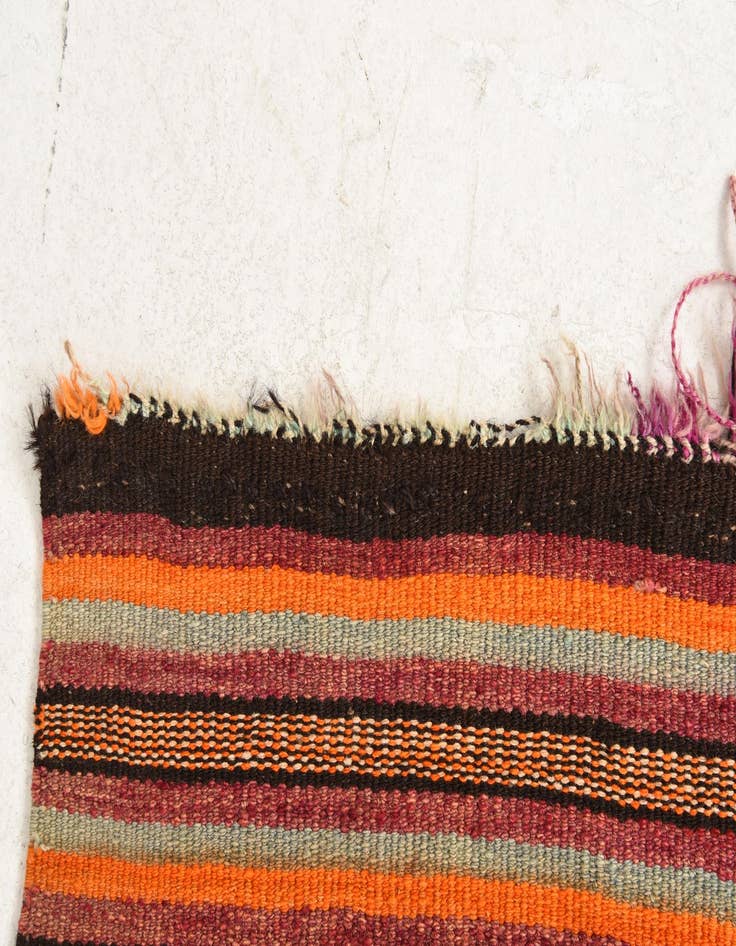 Detail image of  4' 4 x 11' 2  Hand Woven Kilim Fars Wool Runner Rug