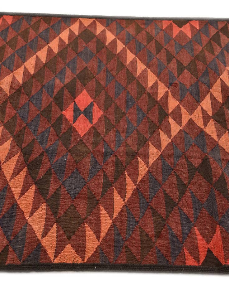 Detail image of  3' 10 x 11'  Hand Woven Kilim Fars Wool Runner Rug