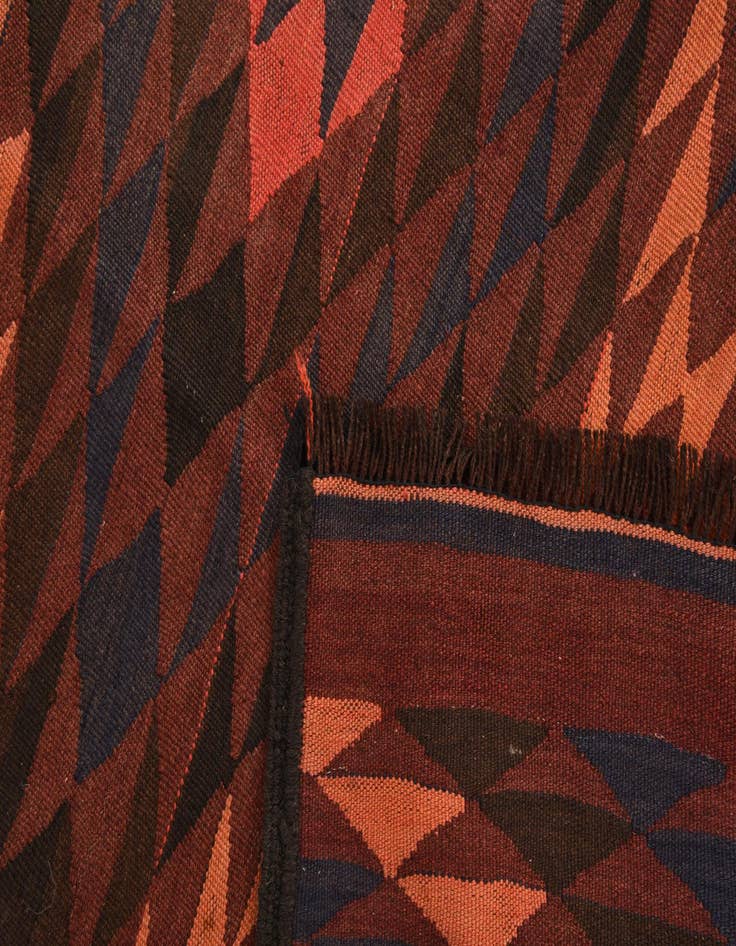 Detail image of  3' 10 x 11'  Hand Woven Kilim Fars Wool Runner Rug