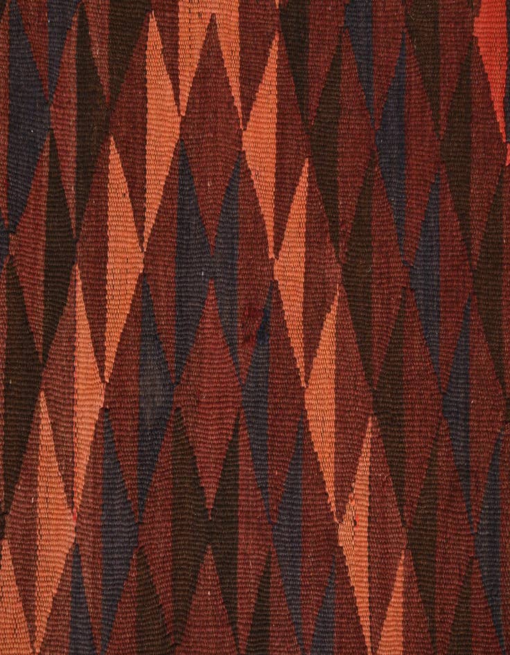 Detail image of  3' 10 x 11'  Hand Woven Kilim Fars Wool Runner Rug