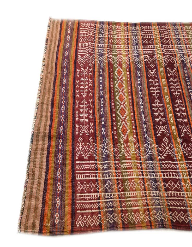 Detail image of  3' 9 x 10' 10  Hand Woven Kilim Fars Wool Runner Rug
