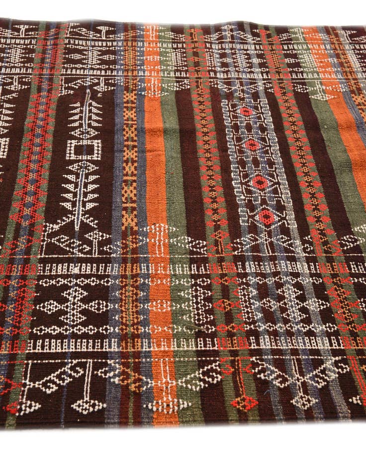 Detail image of  4' 5 x 9' 2  Hand Woven Kilim Fars Wool Runner Rug