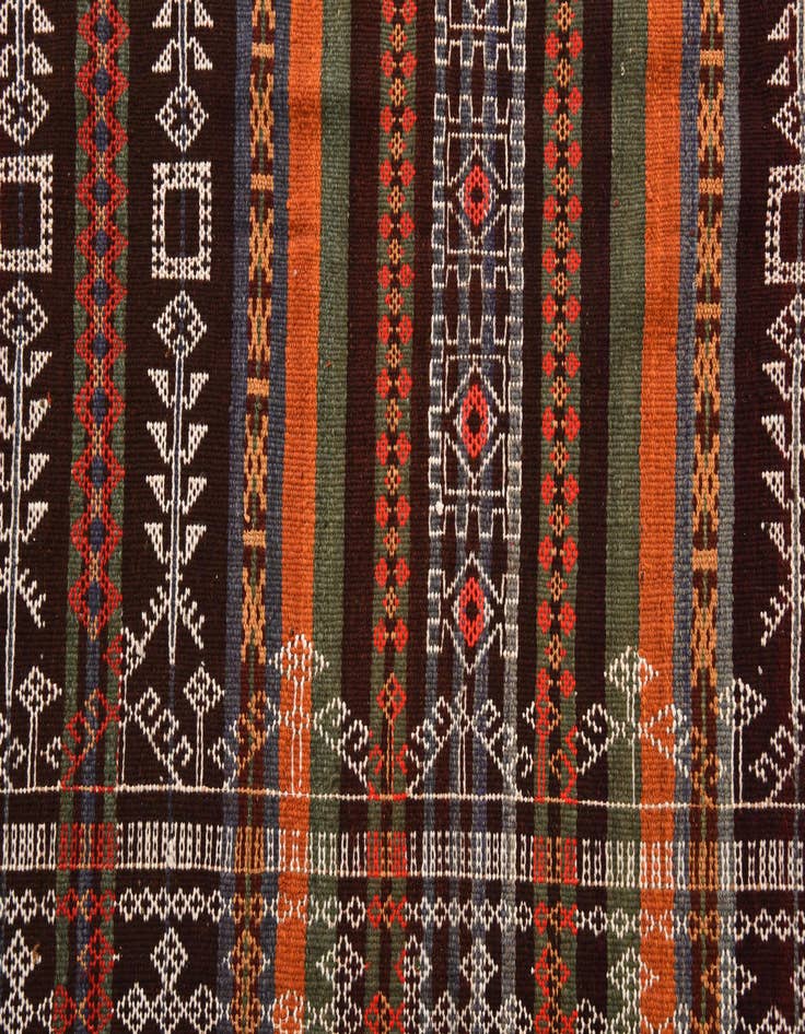 Detail image of  4' 5 x 9' 2  Hand Woven Kilim Fars Wool Runner Rug