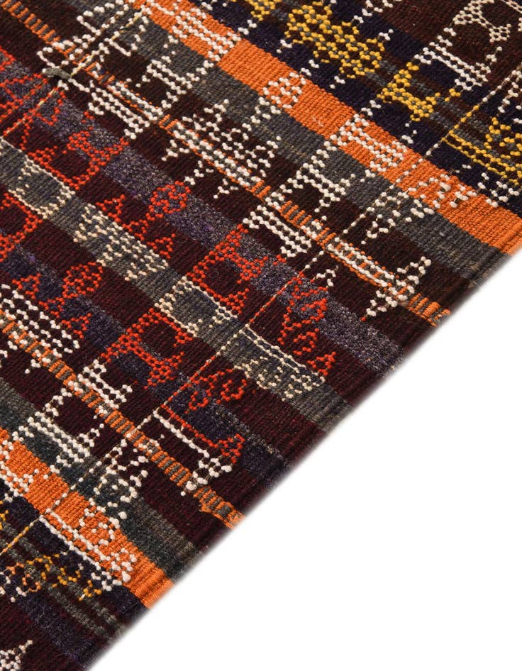 Detail image of  4' 3 x 10' 1  Hand Woven Kilim Fars Wool Runner Rug